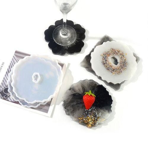 6 Pack Wave Coaster Molds For Resin Casting,