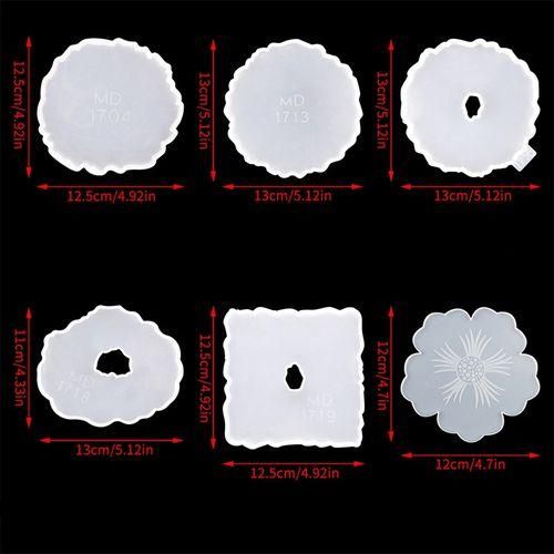 6 Pack Wave Coaster Molds For Resin Casting,
