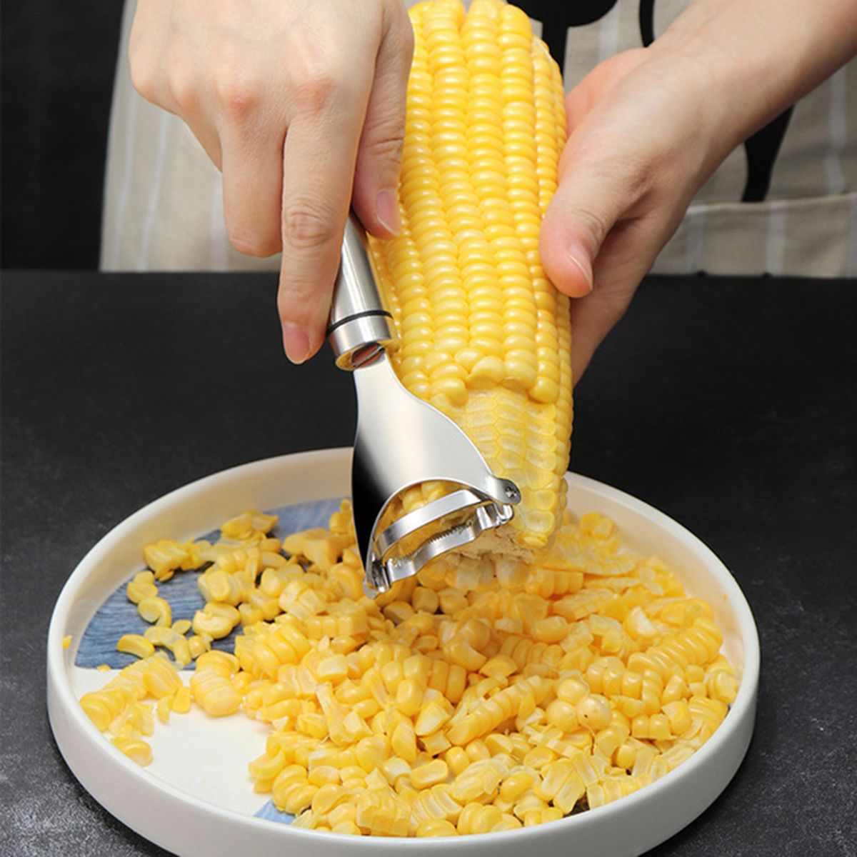 Corn Slicer Peeler Corn Stripper Tool Stainless Steel With