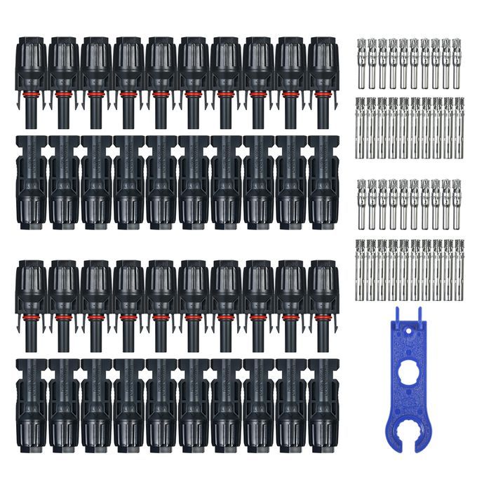 20 Pairs MC4 Male/Female Solar Panel Cable Connectors With S