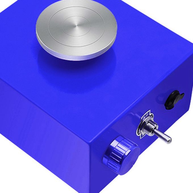 Mini Electric Pottery Wheel With Tray Forming Machine Speed Blue