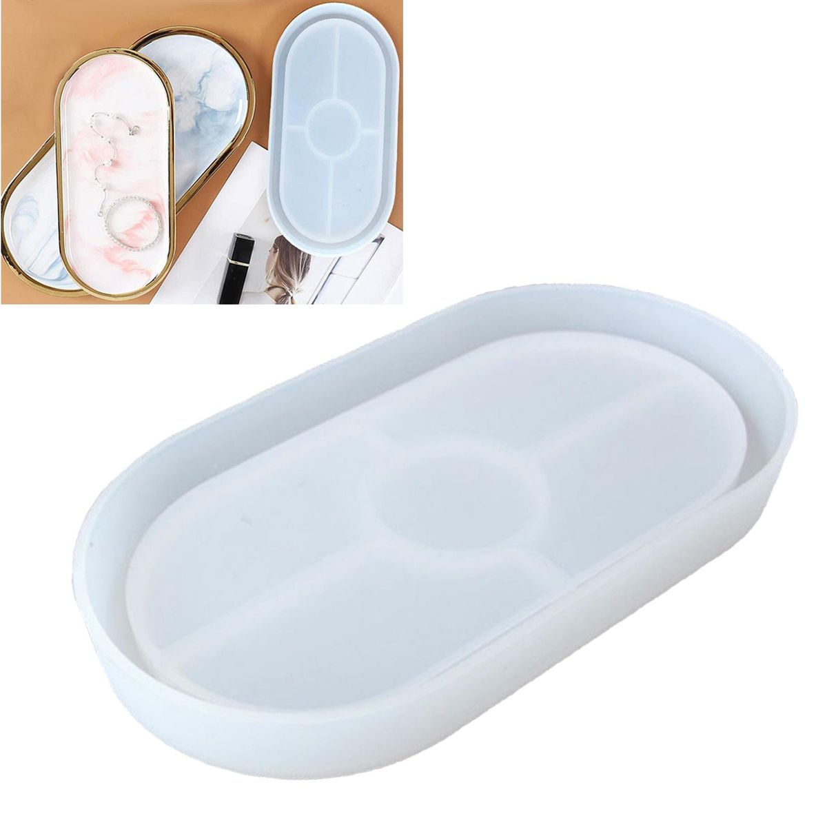 Silicone   Coaster Tray Molds Epoxy Resins Rolling Tray Mould