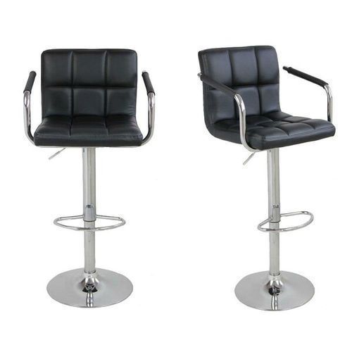 Adjustable Height Swivel Bar Stool With Arm Rest(set Of 2)
