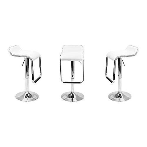 Trendy Swivel 360°Chrome Leg Bar Stool (Set Of 3)