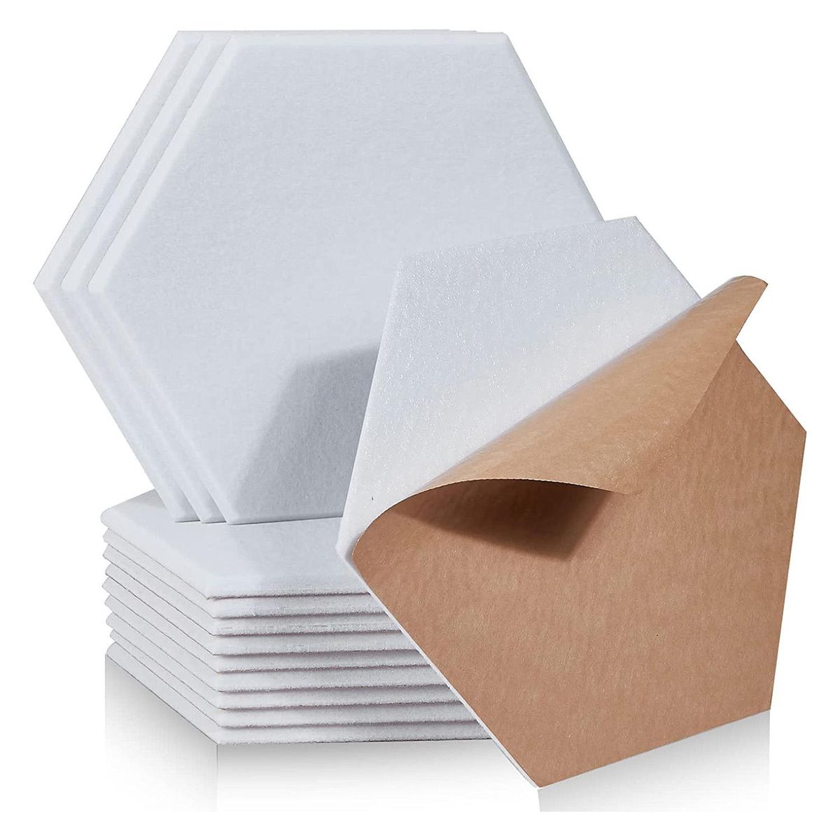 12 Pack Acoustic Panels Sound Proof Padding14 x 12 x 04 Inches Sound Proof Foam Panels & Offices White