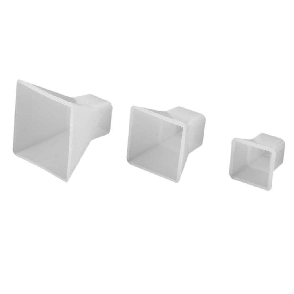 3x Pyramid Silicone Mold Resin Jewelry Making Mould Epoxy Clear