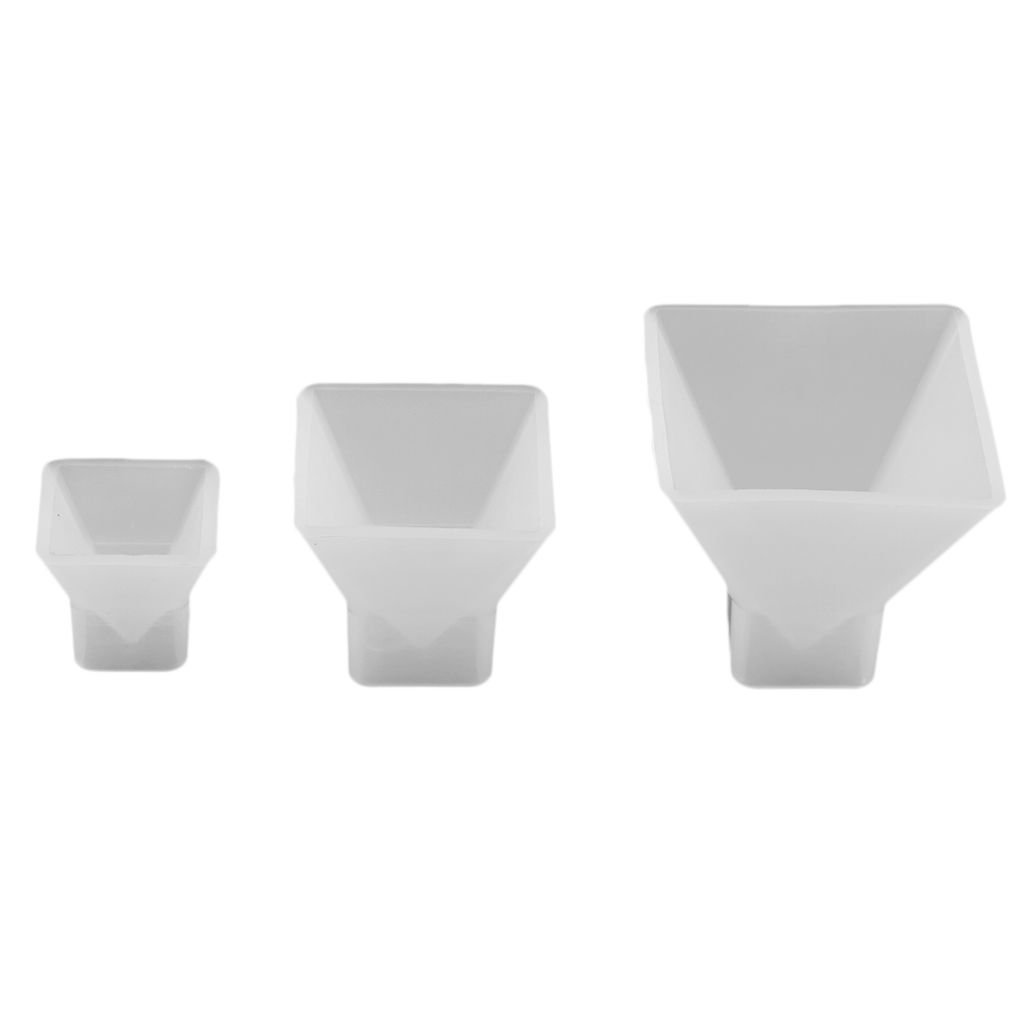 3x Pyramid Silicone Mold Resin Jewelry Making Mould Epoxy Clear