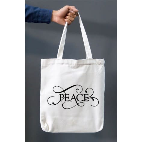 Tote Bag - Peace Design - White