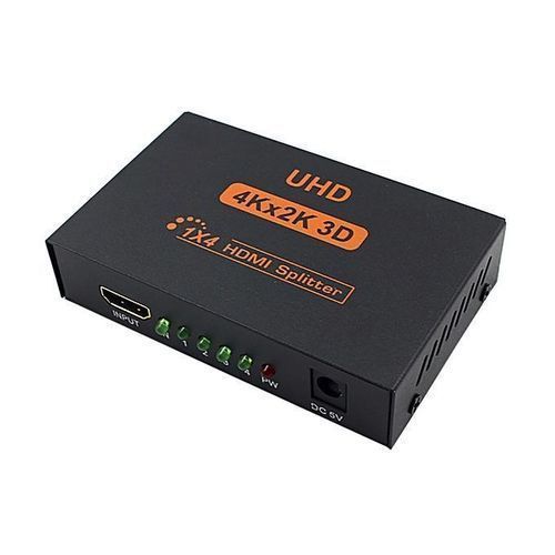 Ultra HD 4K 4 Port HDMI Splitter 1x4 Repeater Amplifier 1080P 3D Hub 1 In 4 Out