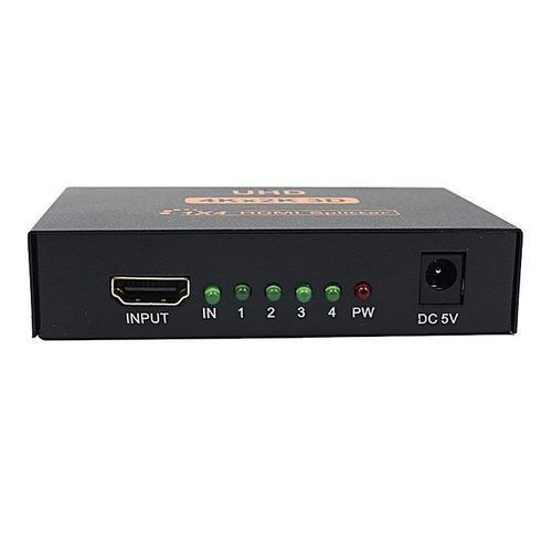 Ultra HD 4K 4 Port HDMI Splitter 1x4 Repeater Amplifier 1080P 3D Hub 1 In 4 Out
