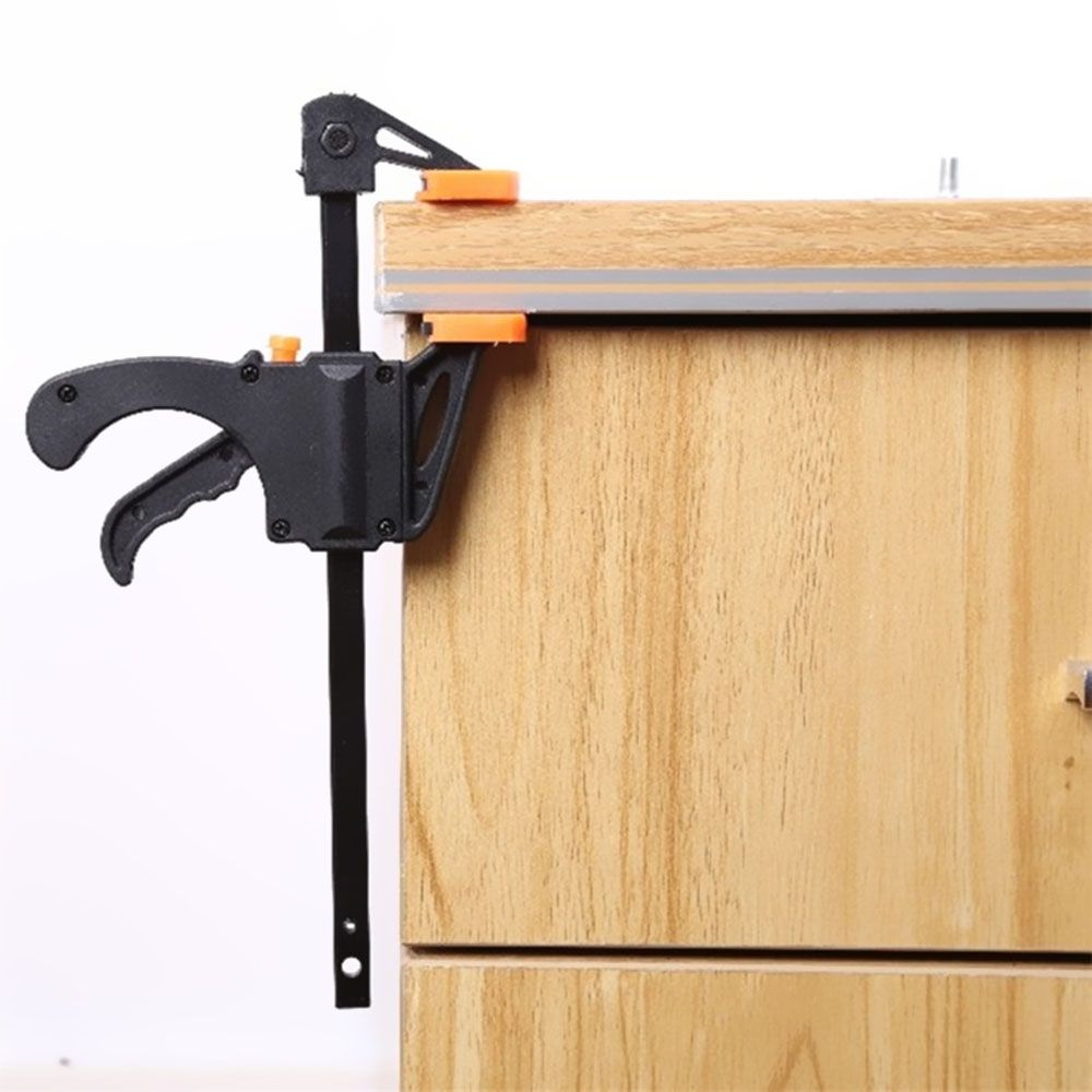 4/6/8 Inch Woodworking Bar Fast F Clamping Grip Quick Ratchet Release Squeeze Carpentry Wood Trigger Clamps Plate Hand Ratchet Bar Tool Clip