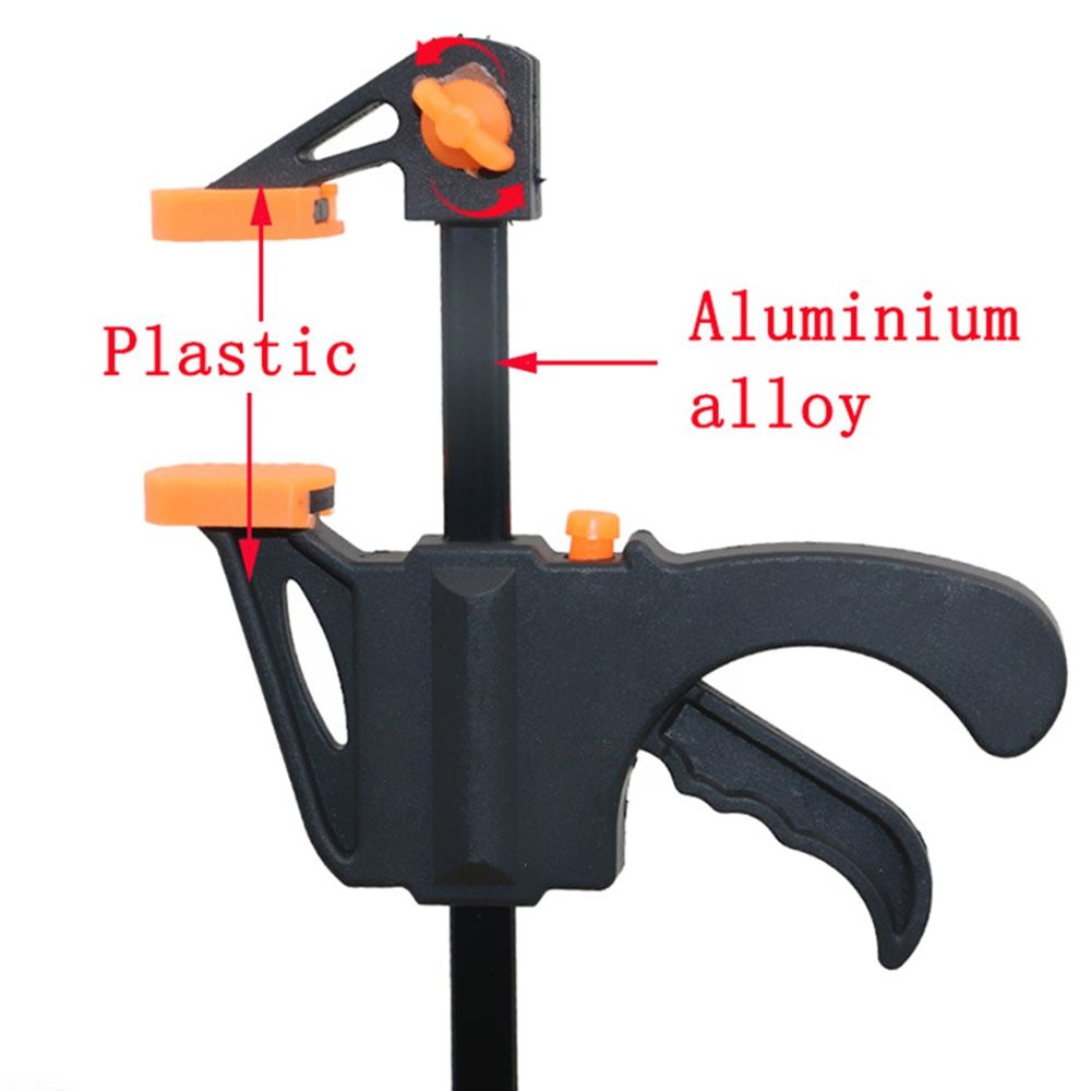 4/6/8 Inch Woodworking Bar Fast F Clamping Grip Quick Ratchet Release Squeeze Carpentry Wood Trigger Clamps Plate Hand Ratchet Bar Tool Clip