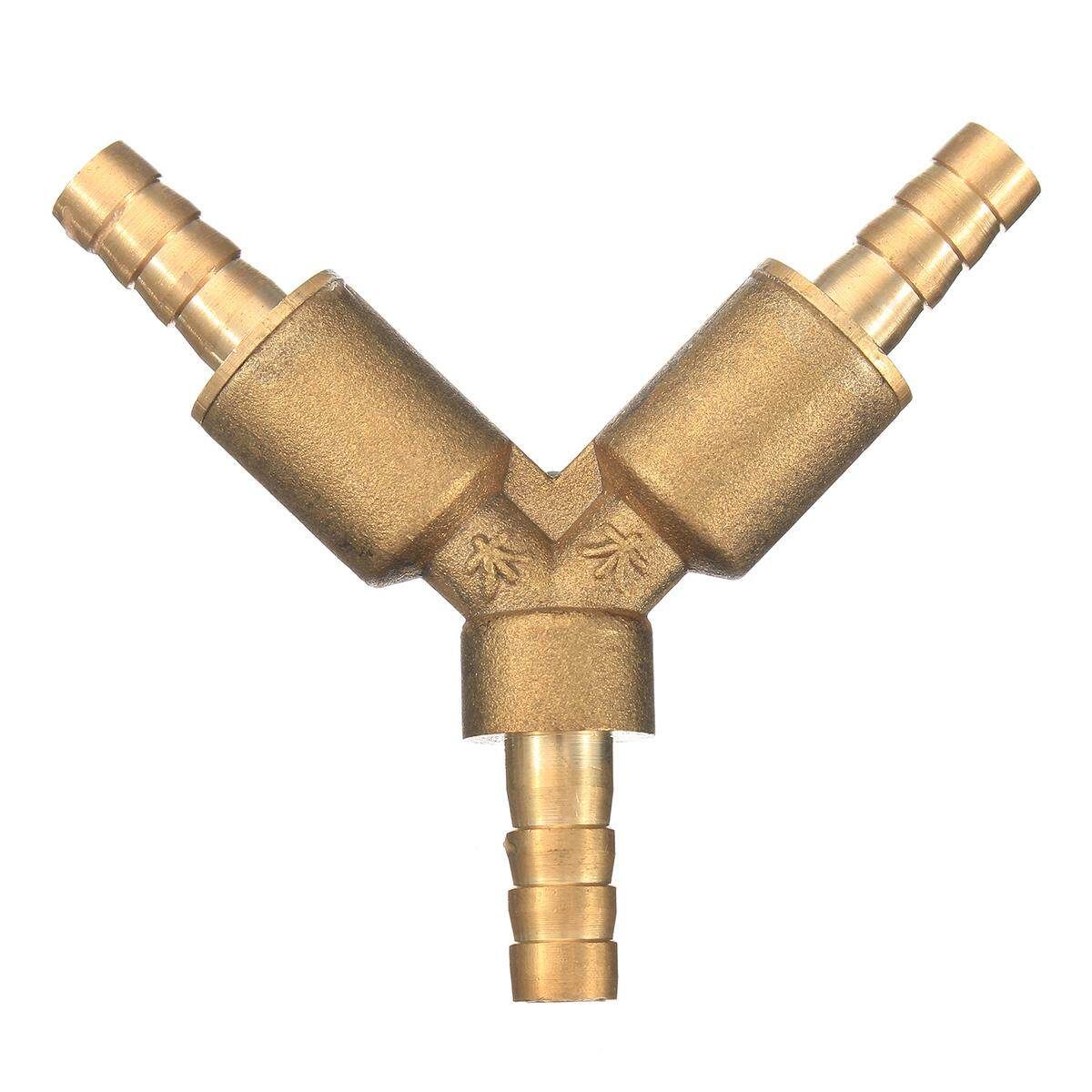 5/16" 8mm Brass Y 3-Way Shut Off Ball Valve Fitting Hose Barb F Uel Gas CLAMP Tee