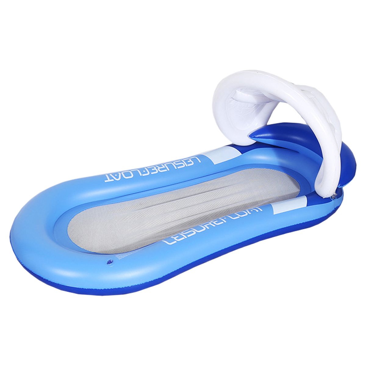 Inflatable PVC Pool Float With Canopy Swimming Pool Lounger