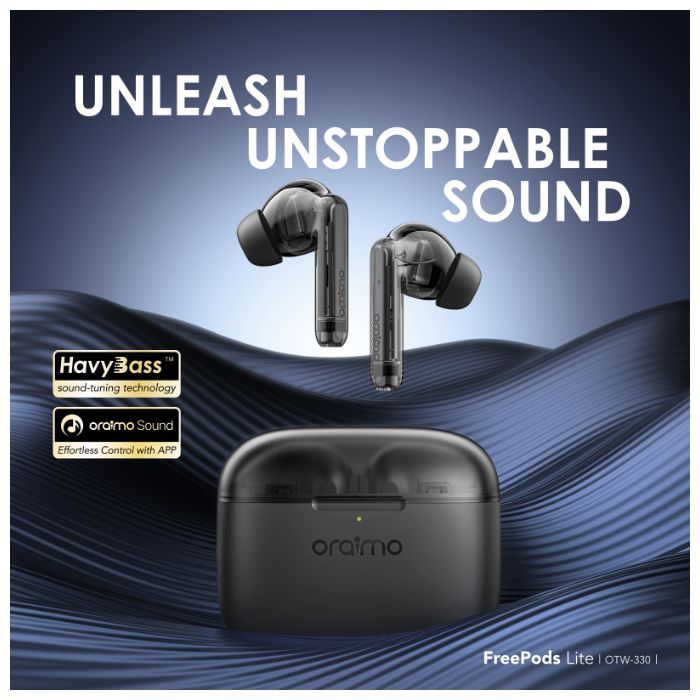 ORAIMO FREEPODS Bluetooth Earphone Wireless Earpods Touch Earpiece Control Earbuds 6D Bass Like Display Headphones