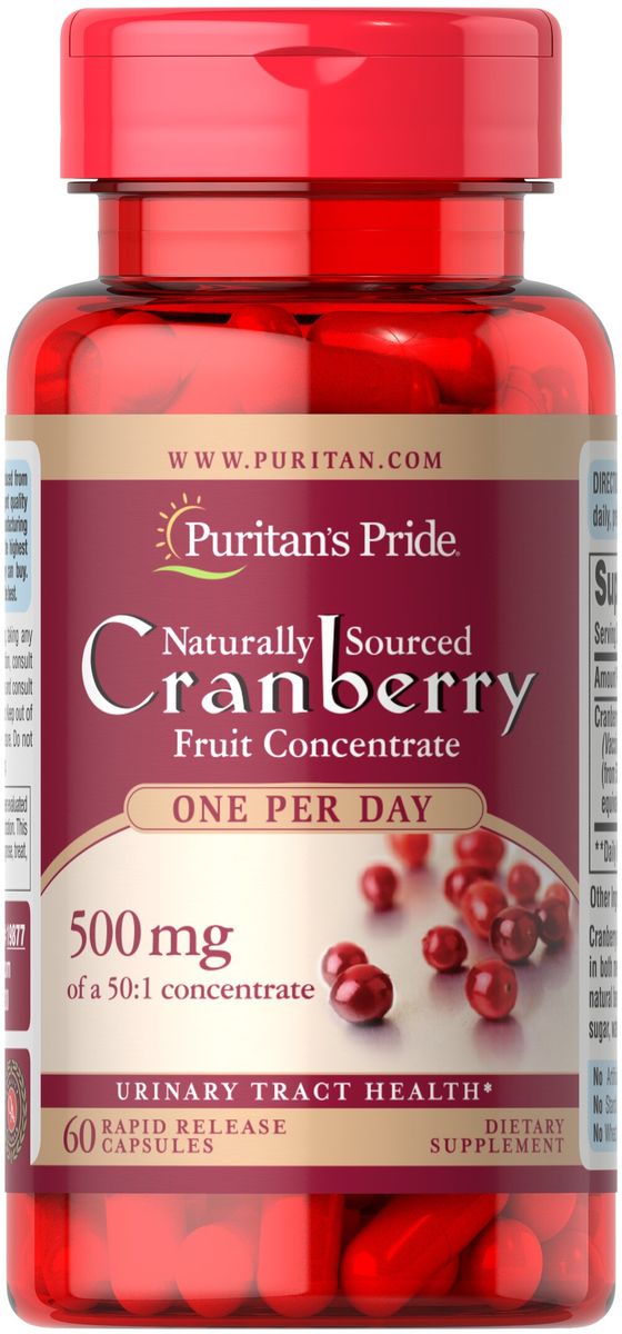 Puritan's Pride Cranberry Fruit Concentrate 25,000mg 60 Caps