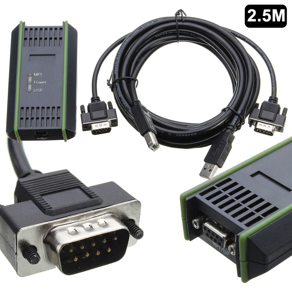 2.5m USB PLC Programming Download Cable For Siemens S7-200/300/400 RS485 Profibus/MPI/PPI For Siemens 6ES7972-0CB20-0XA0