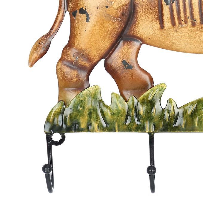 Tooarts Rhino Wall Hook Decorative Iron Hanger Wall Mounted-