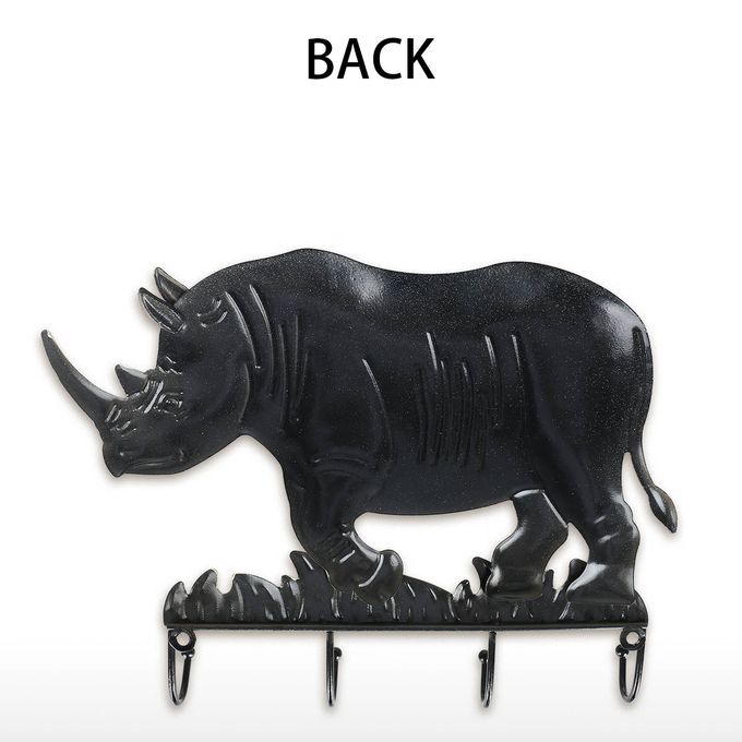 Tooarts Rhino Wall Hook Decorative Iron Hanger Wall Mounted-