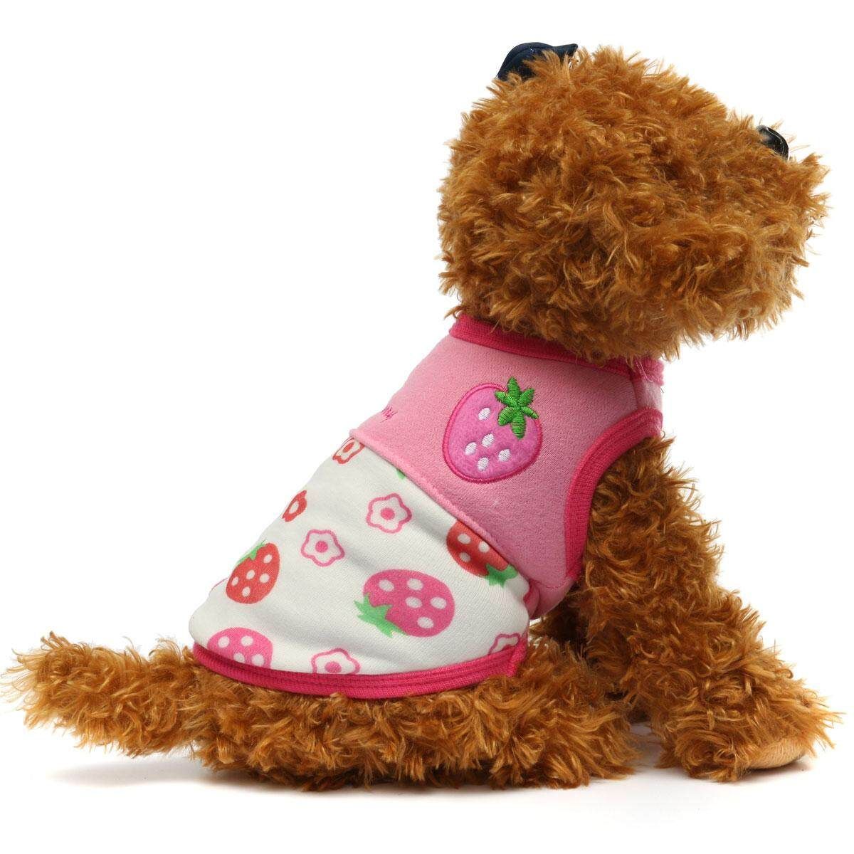 Pet Small Dog Puppy Cat Apparel Winter Coat Jacket Clothes T-shirt Costumes Pink Raspberry S