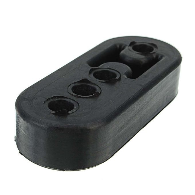 4Pcs 4 Holes Auto Car Rubber Exhaust Tail Pipe Mount-Red