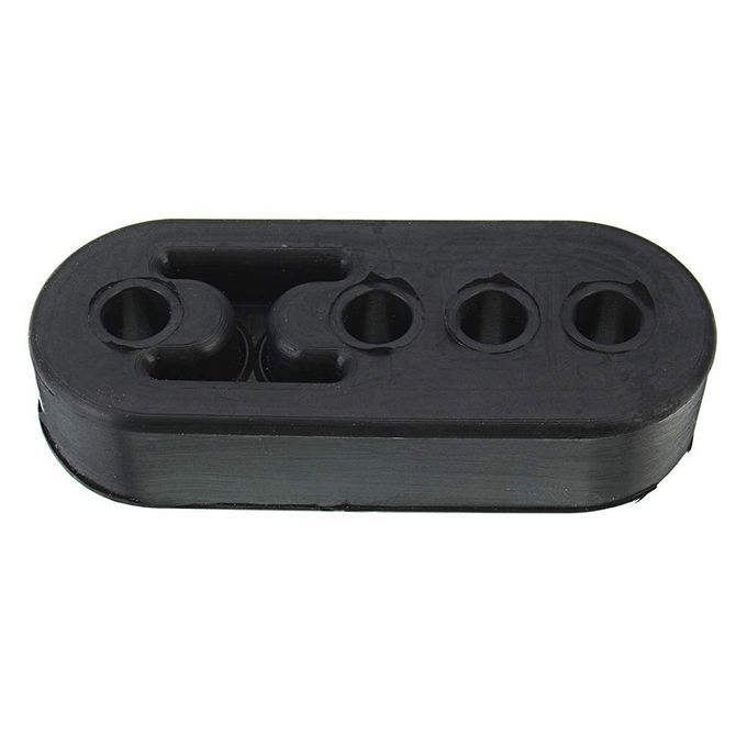 4Pcs 4 Holes Auto Car Rubber Exhaust Tail Pipe Mount-Red