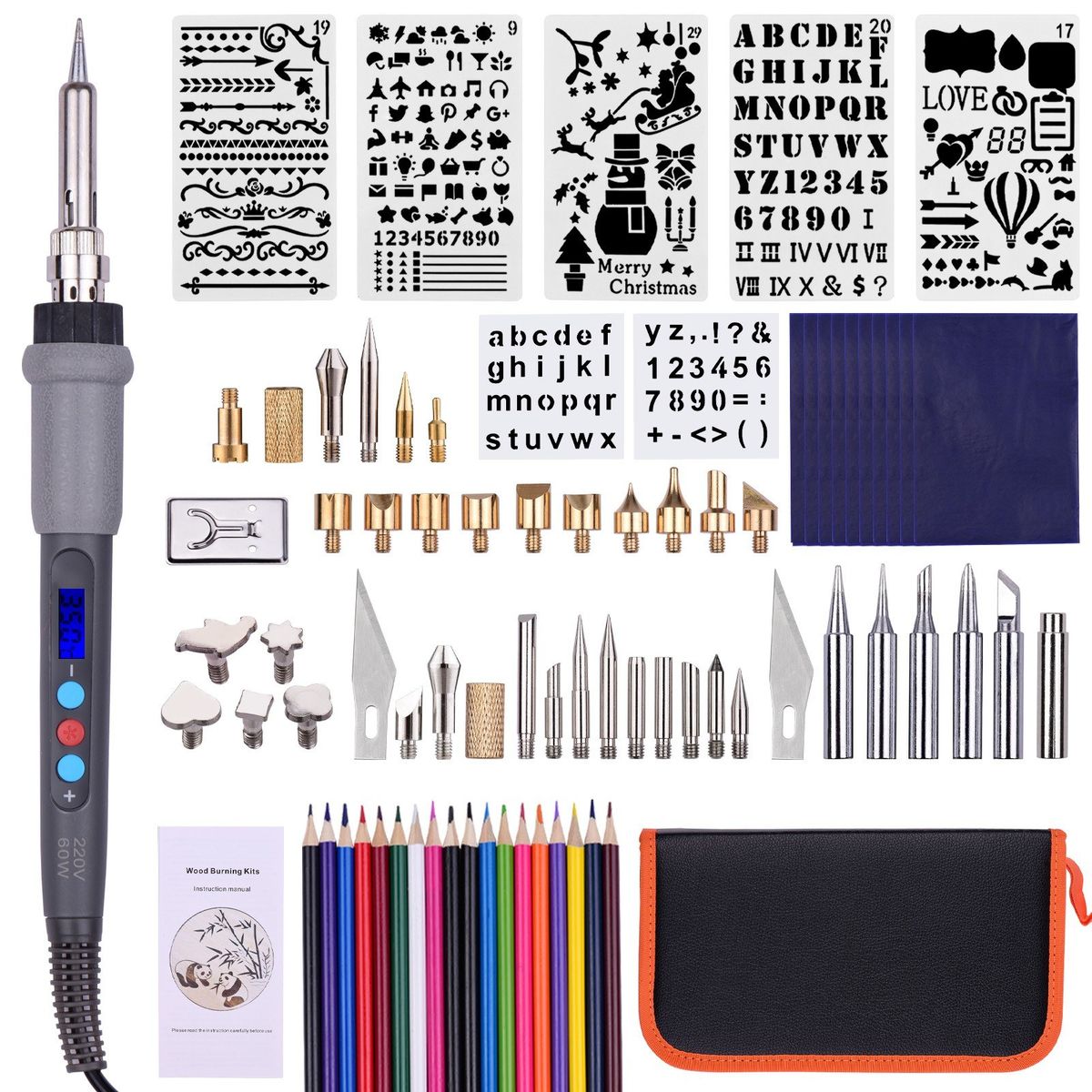 79PCS Wood Burning Tool Kit Professional Pyrography Pen