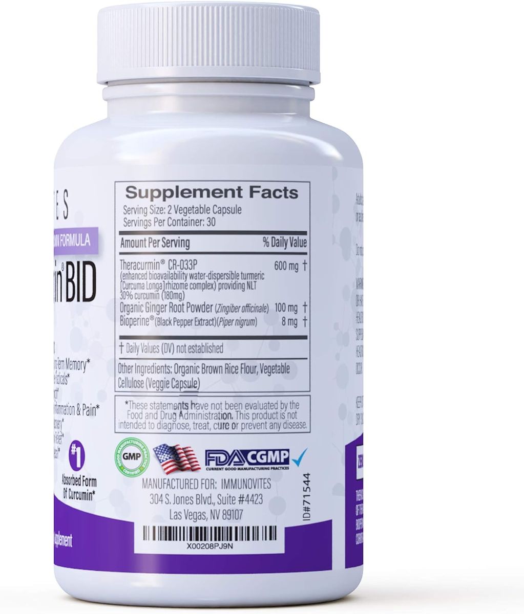 Theracurmin BID 300mg (Curcumin 90mg Per Cap.) 600mg Per Servin