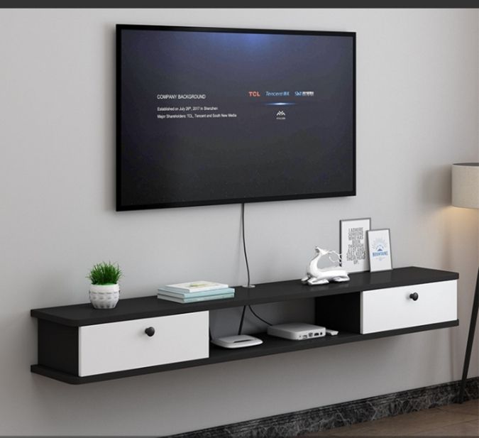 Floating TV Shelf - Wall Mount Cabinet Storage DVD Shelf