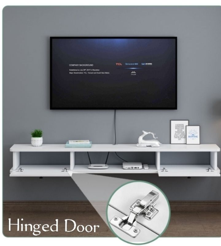 Floating TV Shelf - Wall Mount Cabinet Storage DVD Shelf