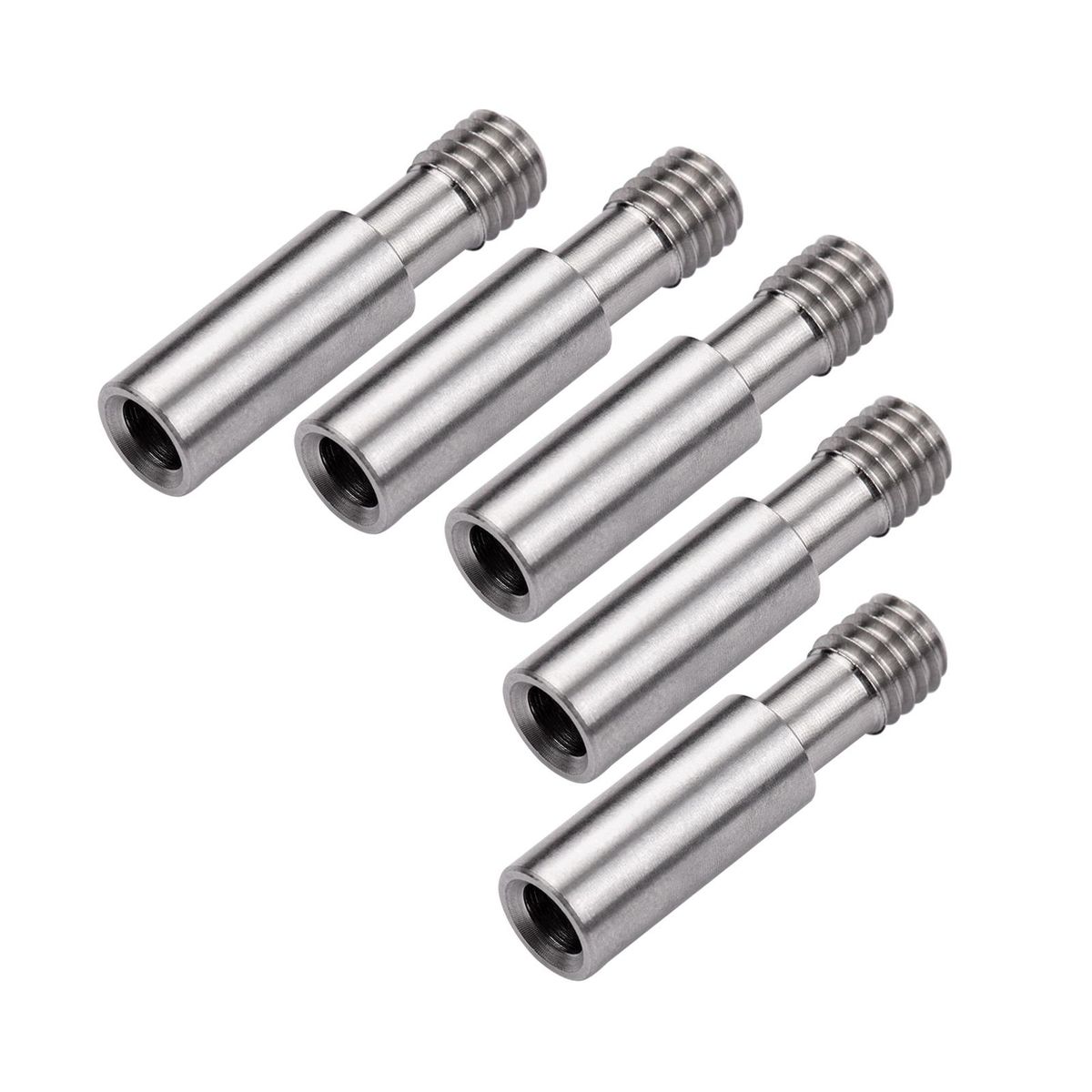 5pcs All-Metal Heatbreak Throat MK8 Extruder Throat Tube M6 Screw 26mm Length Compatible with CR-10/Ender Series 3D Printer Hotend