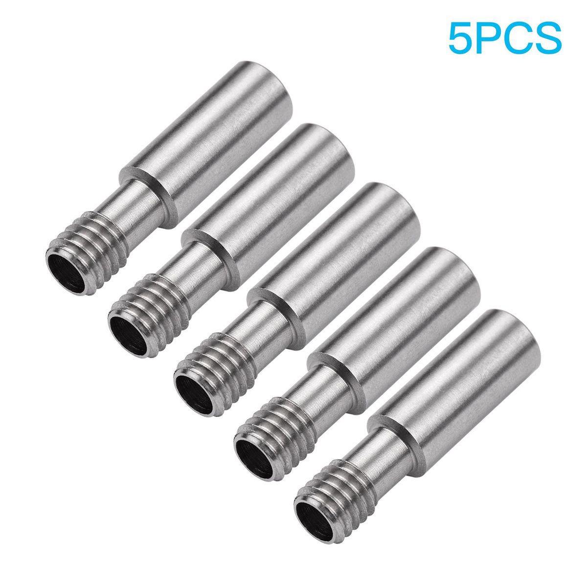 5pcs All-Metal Heatbreak Throat MK8 Extruder Throat Tube M6 Screw 26mm Length Compatible with CR-10/Ender Series 3D Printer Hotend