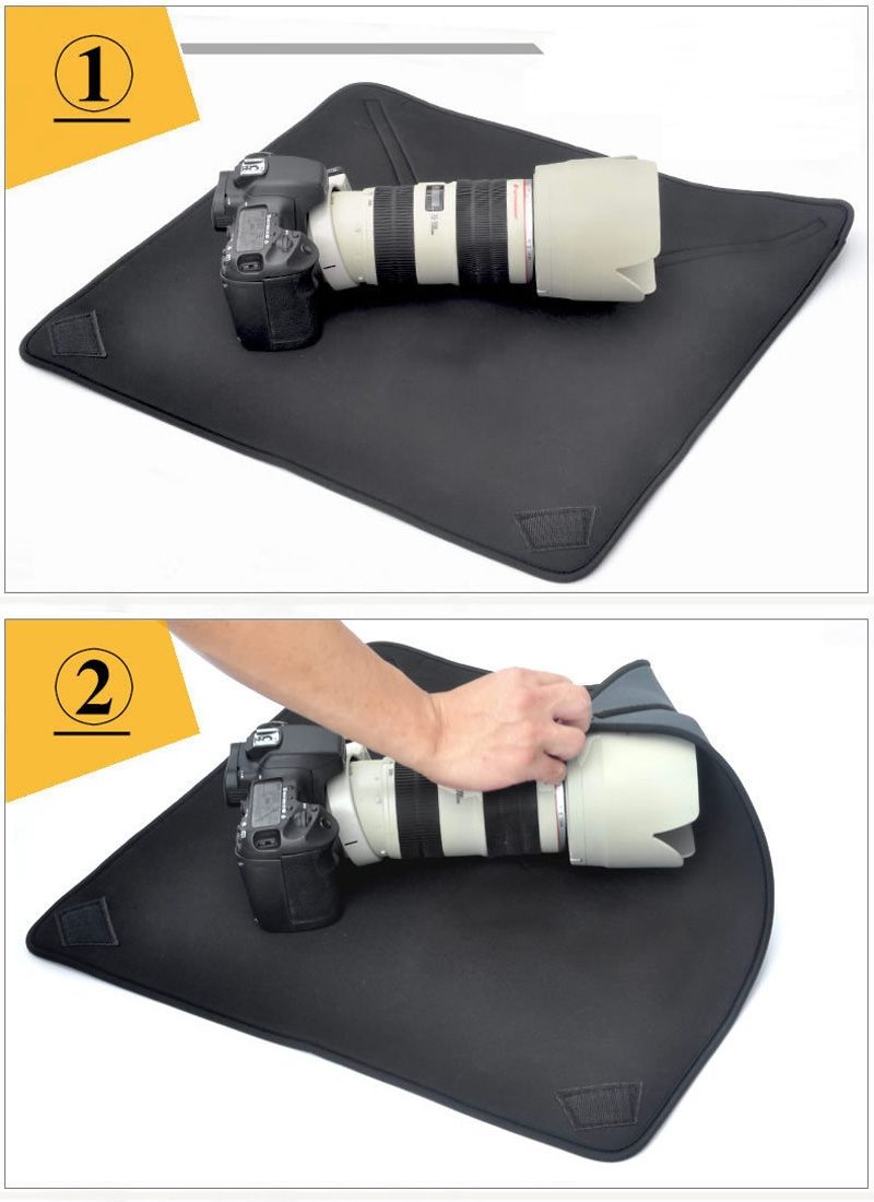 Shockproof Neoprene Bag Magic Wrap Blanket For Canon / Nikon / Sony Camera Lens, Size: 25 X 25cm