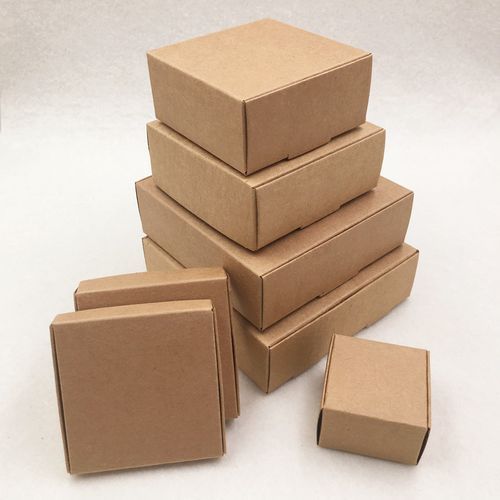 30pcs Blank Kraft Paper Gift Box With Window Handmade Soap