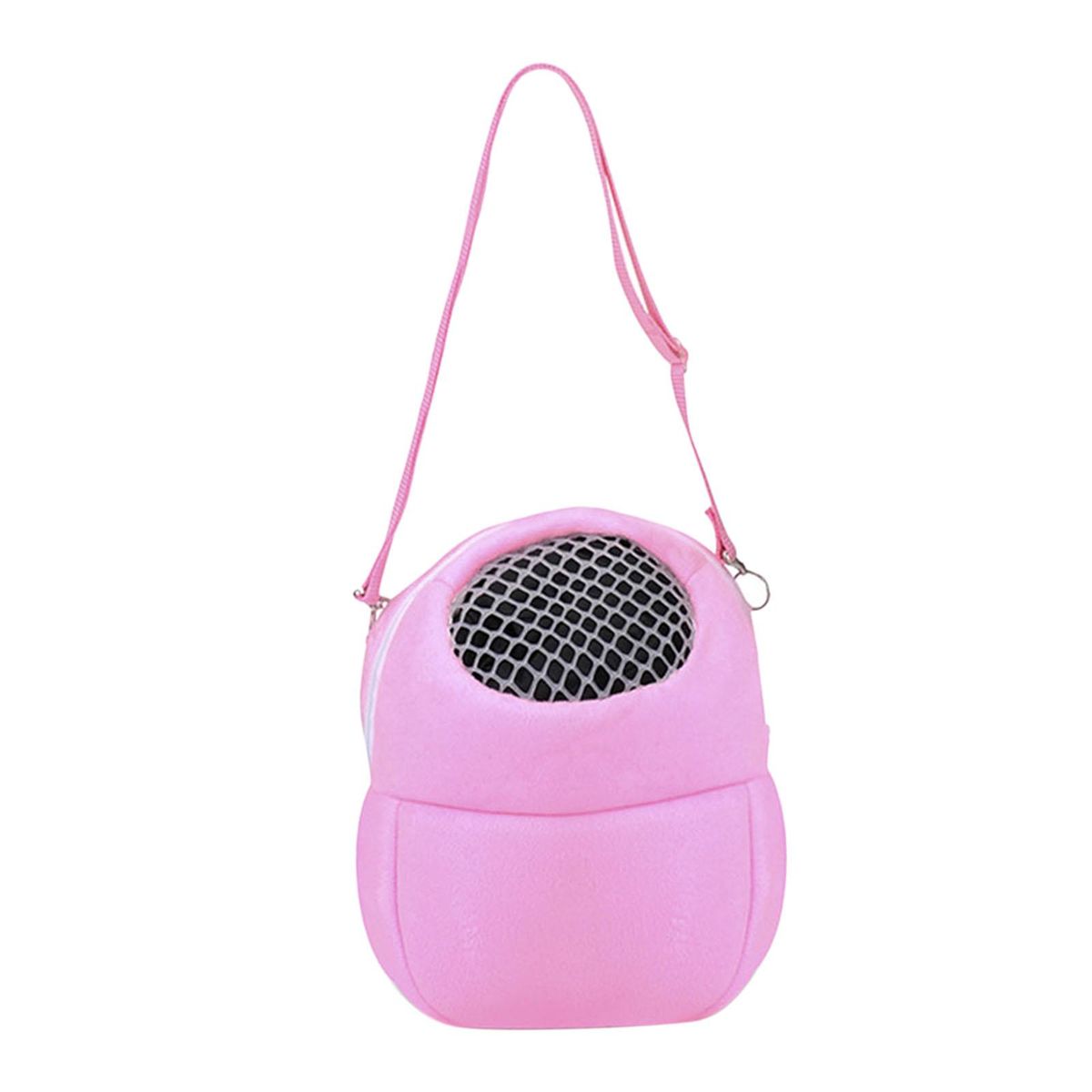 Bird Parrot Hamster Travel Carrier Bag Pink 17x14cm