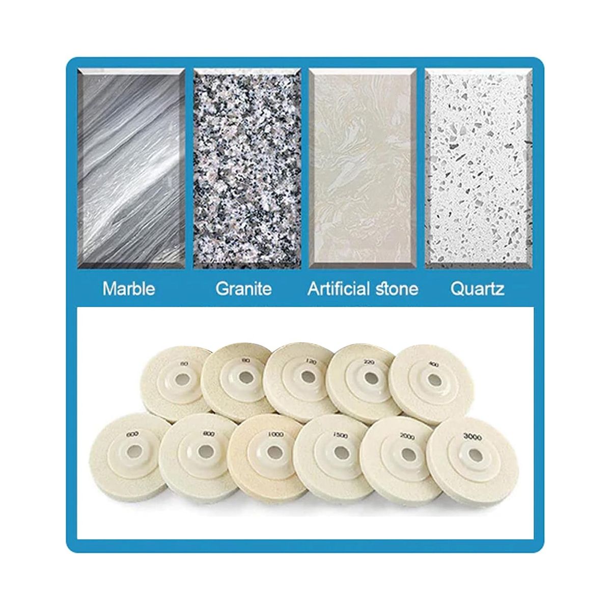 Sponge Fiber Polishing Sheet for Stone Renovation Sponge Fiber Polishing Pads Polishing Pads for Marble Granite Stone
