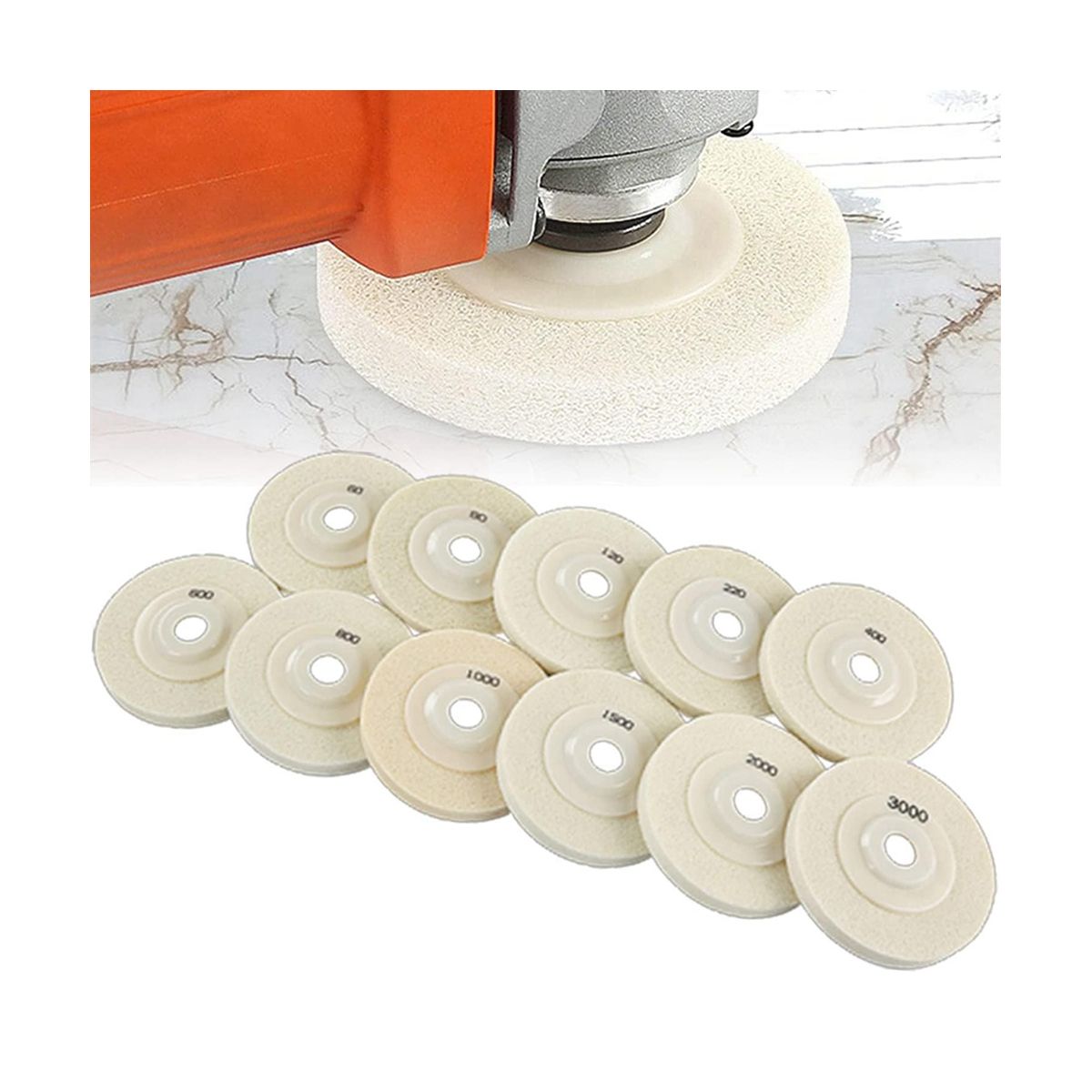 Sponge Fiber Polishing Sheet for Stone Renovation Sponge Fiber Polishing Pads Polishing Pads for Marble Granite Stone