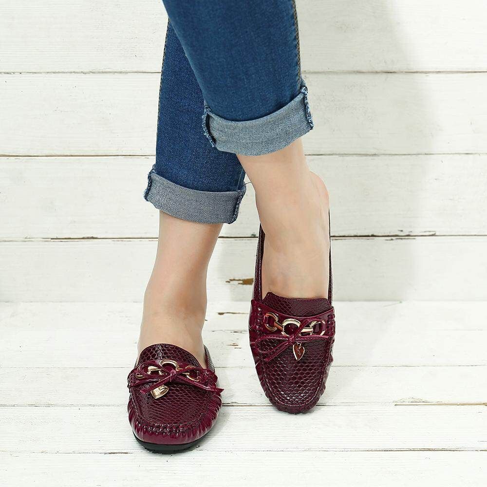 2019 Women Shoes England Peas And A Half Slippers Men's Korean Casual Shoes Wild Trend A Pedal Student Shoes Red {41}