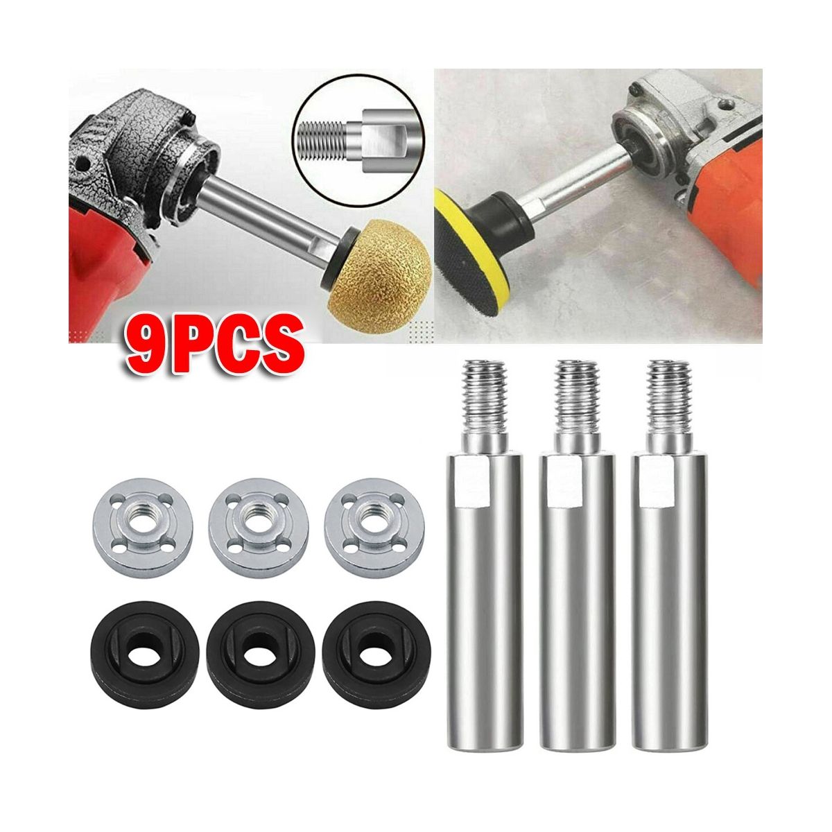 Angle Grinder Extension Shaft Joint M10 Refitted Grinding Tool is Used for Grinding Connection of Polishing Machine Pad.