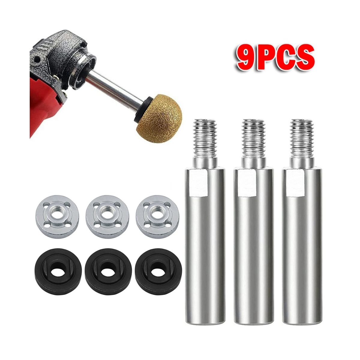 Angle Grinder Extension Shaft Joint M10 Refitted Grinding Tool is Used for Grinding Connection of Polishing Machine Pad.