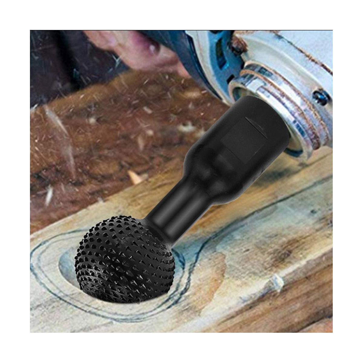 3Pcs Angle Grinder Spherical Grinding Head Spherical Wood Groove Grinding Head Wood Groove Polishing Round Drill Bit