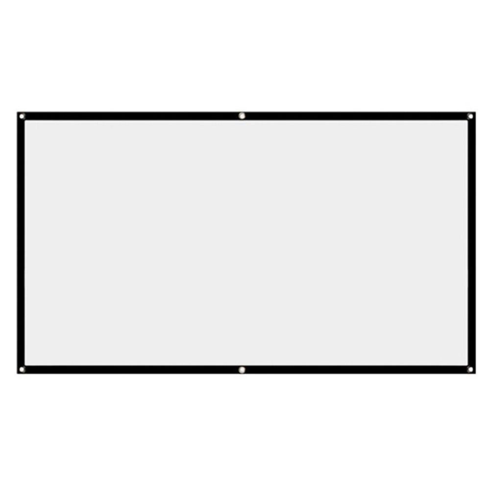 Foldable No Crease Soft Projector Screen Holes Hanging Portable Home Movie Meeting Screen ( 60inch 16:9)
