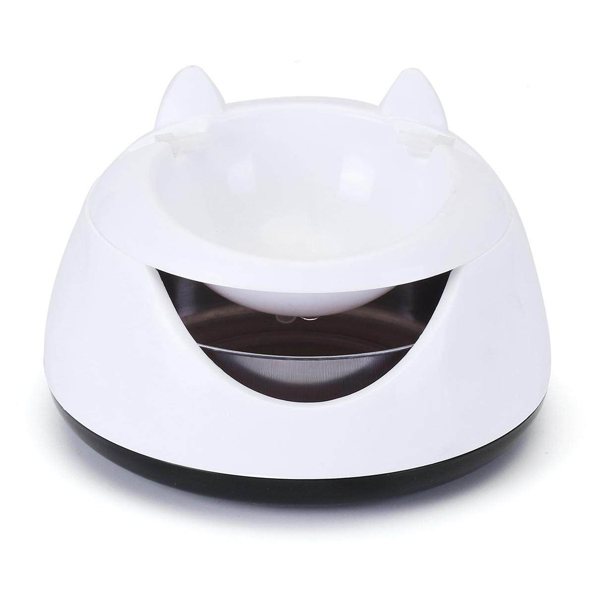 Automatic Electric Pet Dog Cat Water Feeder Drinking Fountain W/ LED Light 1.5L Beige Non Luminous With USB