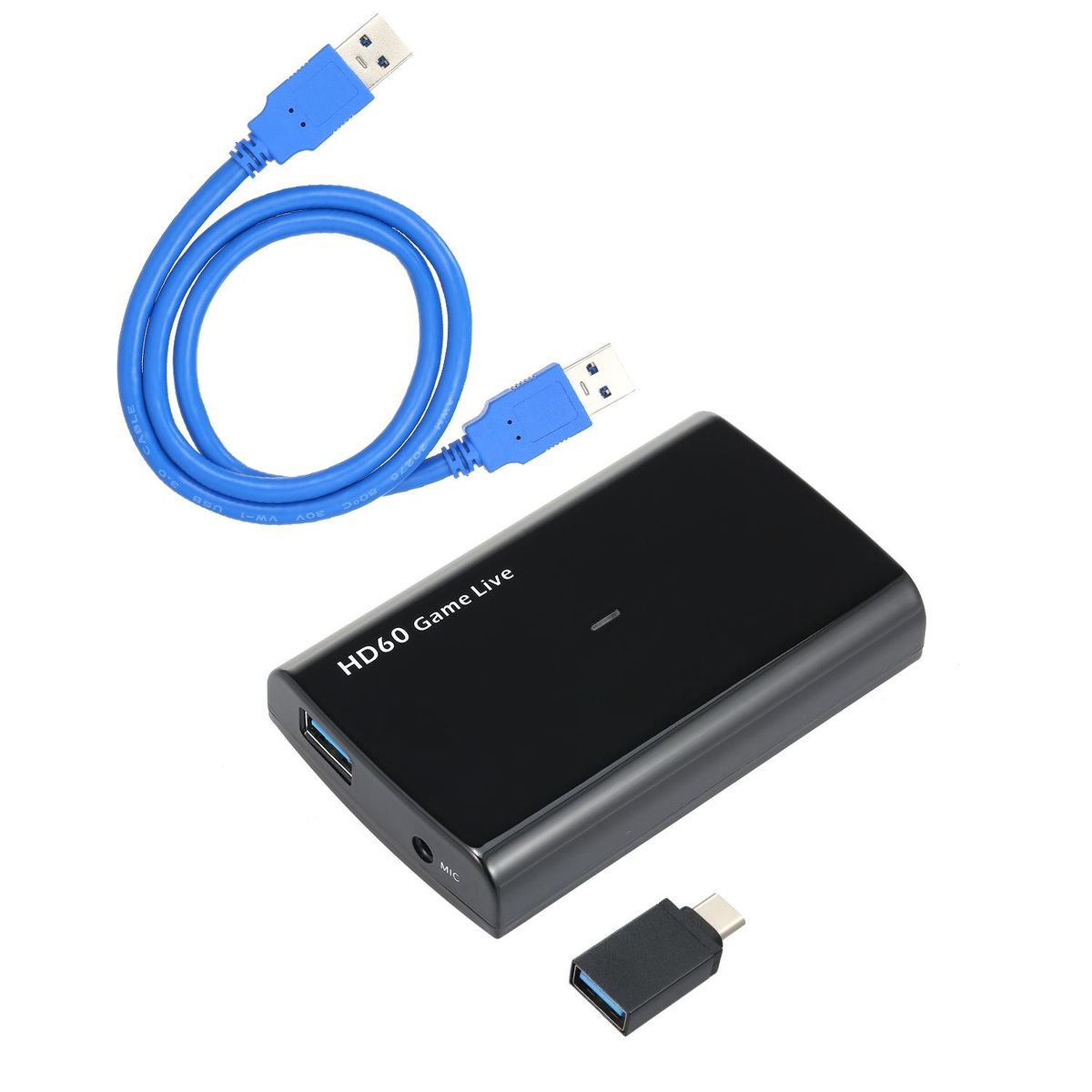 ezcap321B 4K Video Game Capture Box for Live Video Support 4K Video Input and Output MIC Input Black