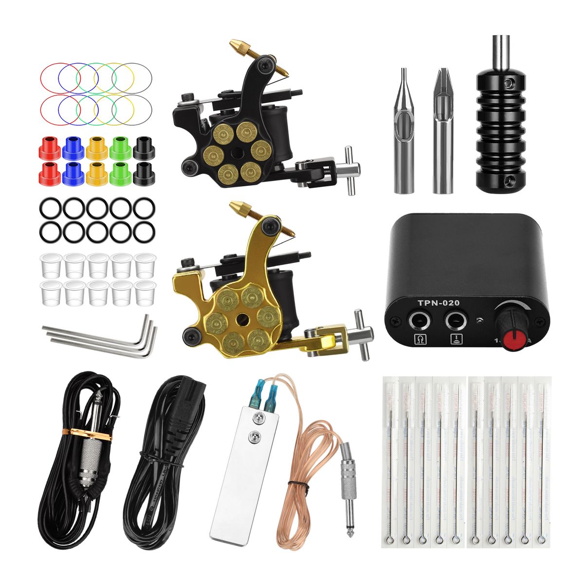 Tattoo Machine Kit 2 Rotary Tattoo Machine Power Supply With