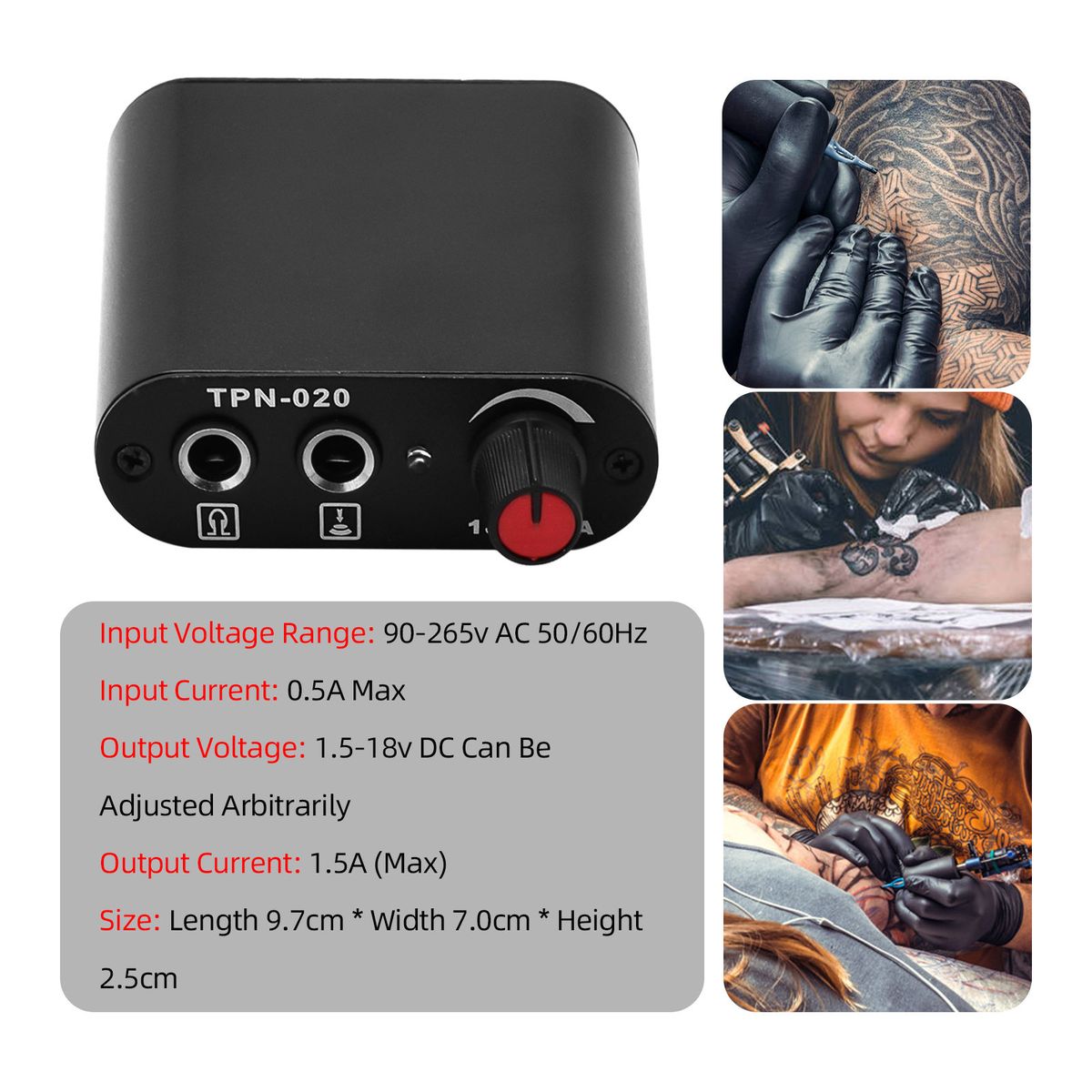 Tattoo Machine Kit 2 Rotary Tattoo Machine Power Supply With