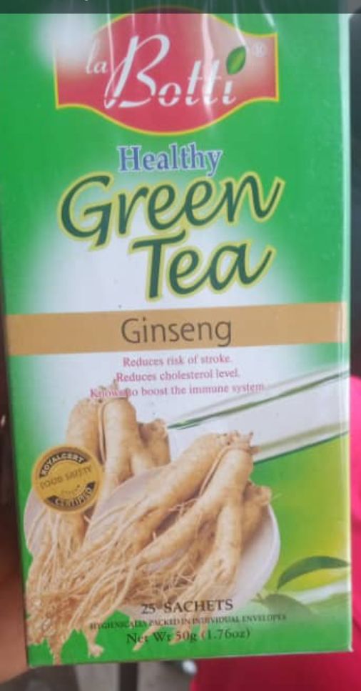 Healthy Green Tea Ginseng Double Root Tea - 20 Tea Bags
