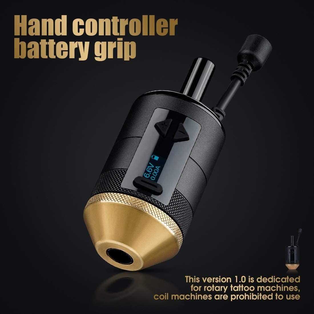 Tattoo Battery Grip Wireless Handle Controller Power Supply For Rotary Tattoo Machine
