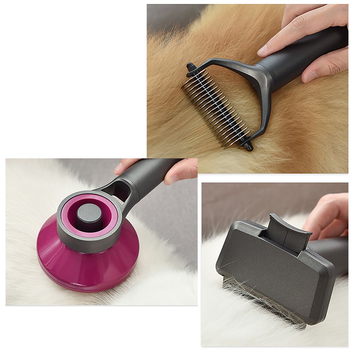 ELS PET Pet Grooming Brush Kits Dogs Brush Set Pet Shedding