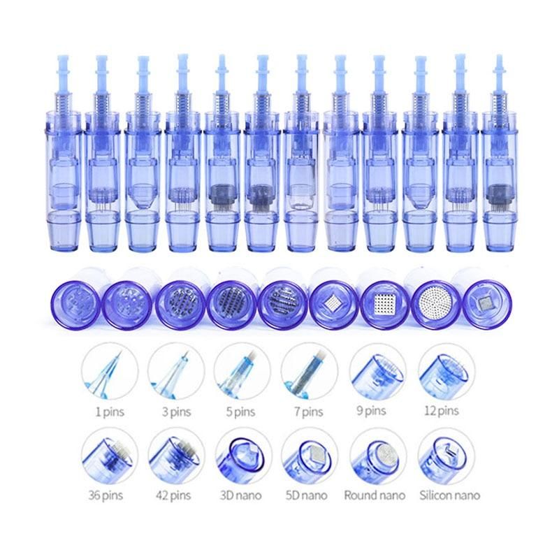50 Pcs Cartridges A1 Pen Derma Skin Care Needle R 1/3/F5/7/9/12/24/36/42 Pin Nano Tip Bulk Price Microneedling Cartridge